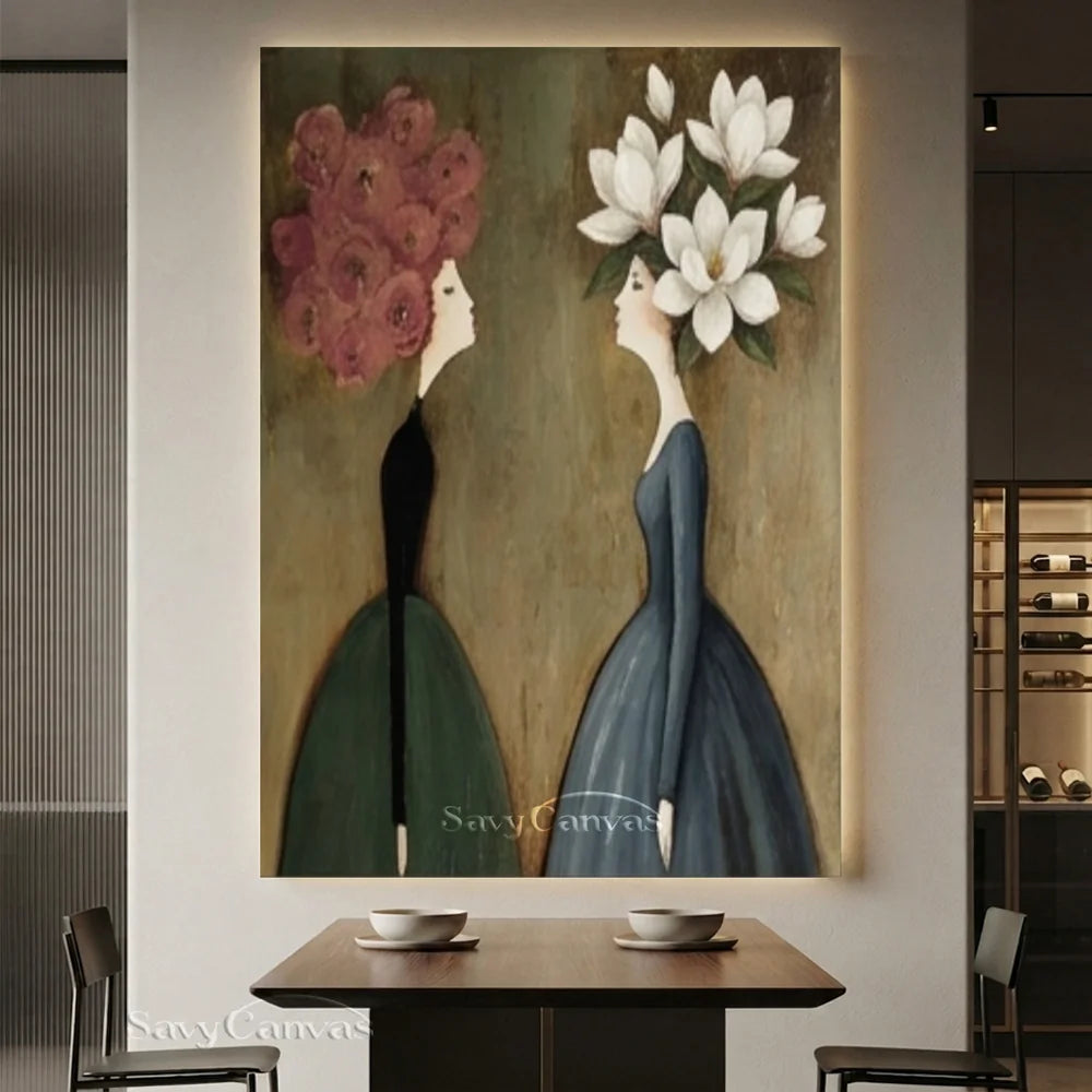 Abstract Expressionist Figural Oil Painting #SS 291