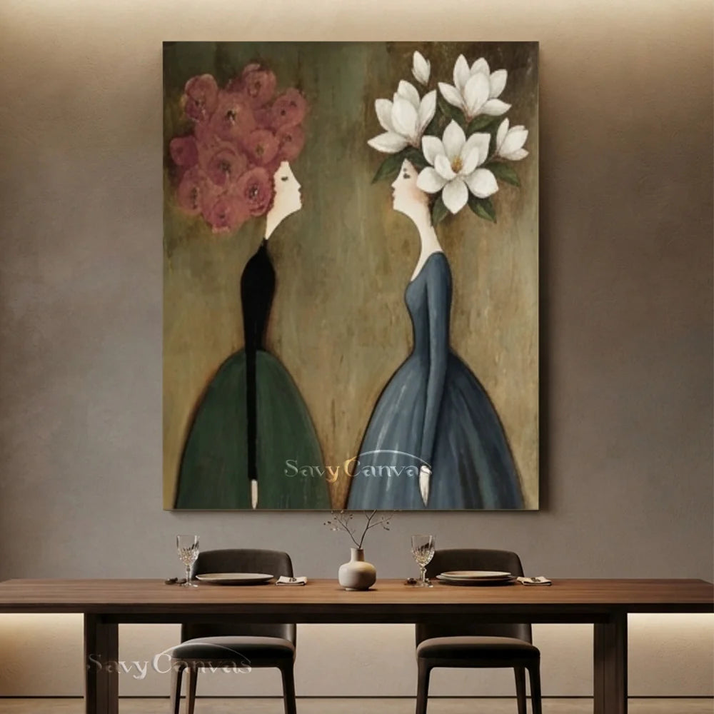 Abstract Expressionist Figural Oil Painting #SS 291