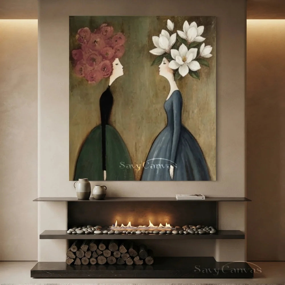 Abstract Expressionist Figural Oil Painting #SS 291
