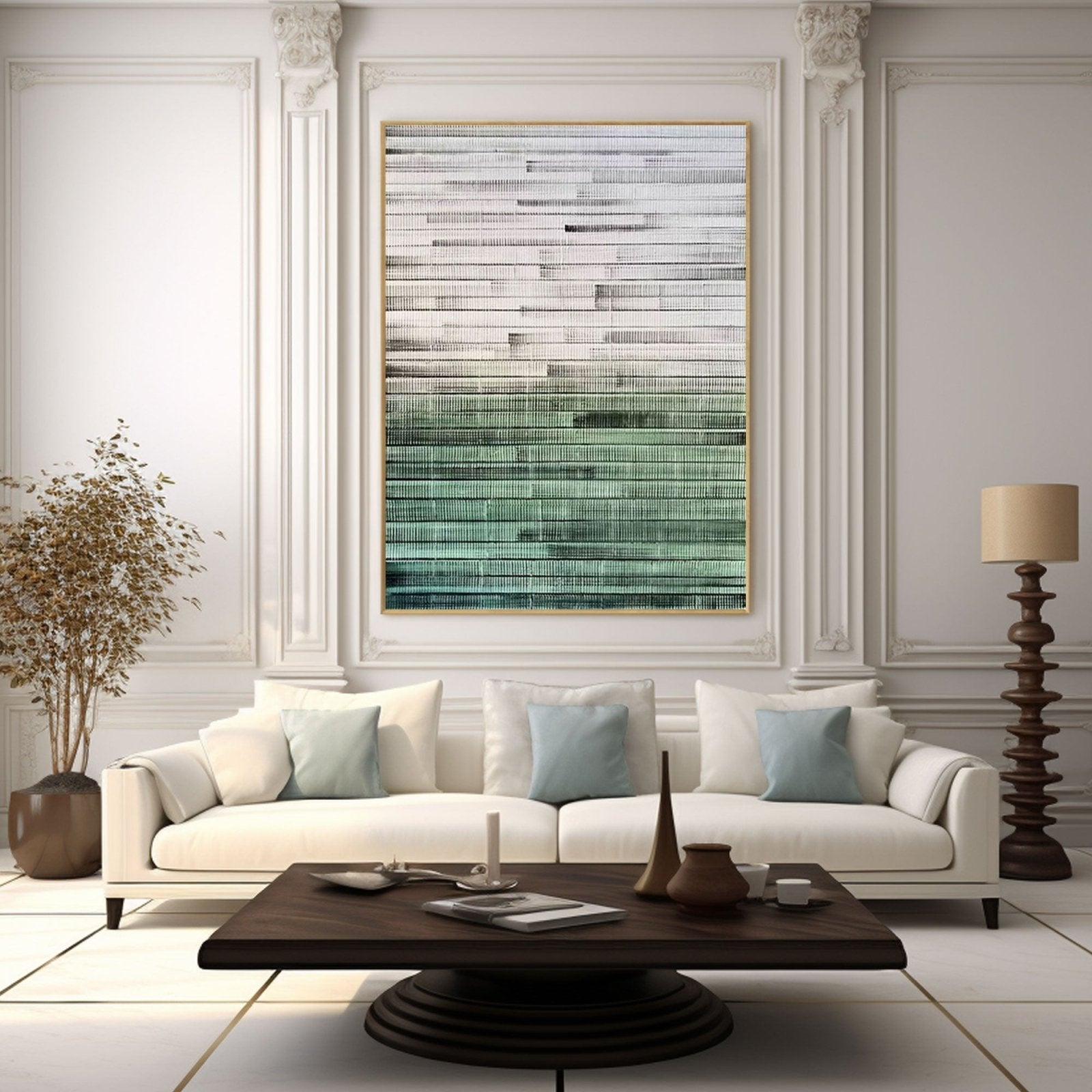 Handmade Abstract Oil Painting for Modern Living Room Decor