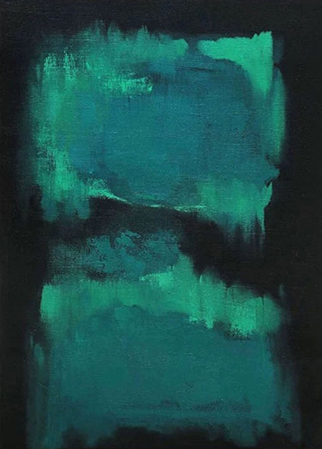 Original Teal Green Abstract Art for Living Room Decor #TC 152