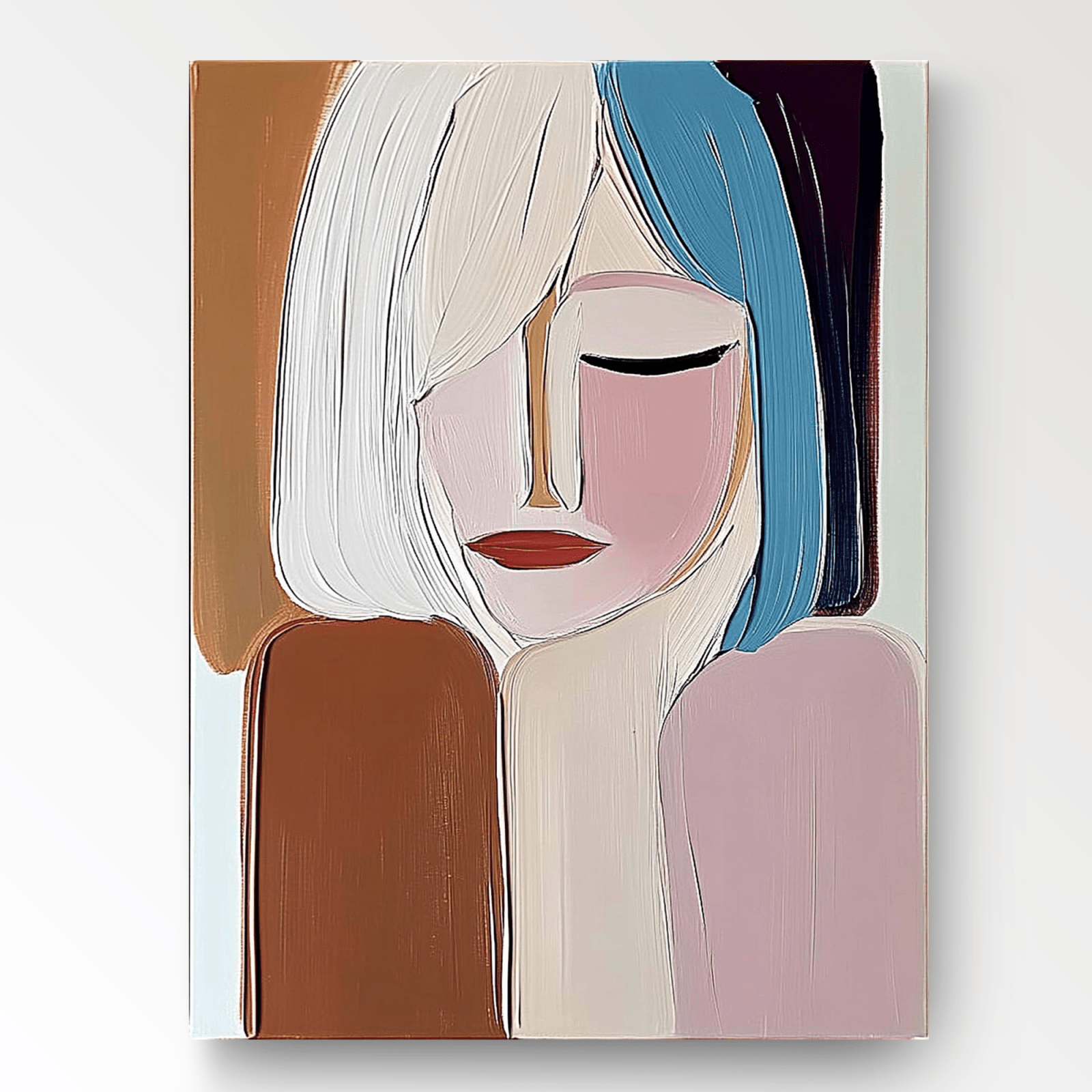 Modern Abstract Portrait | Colorful Figurative Painting #AA 471