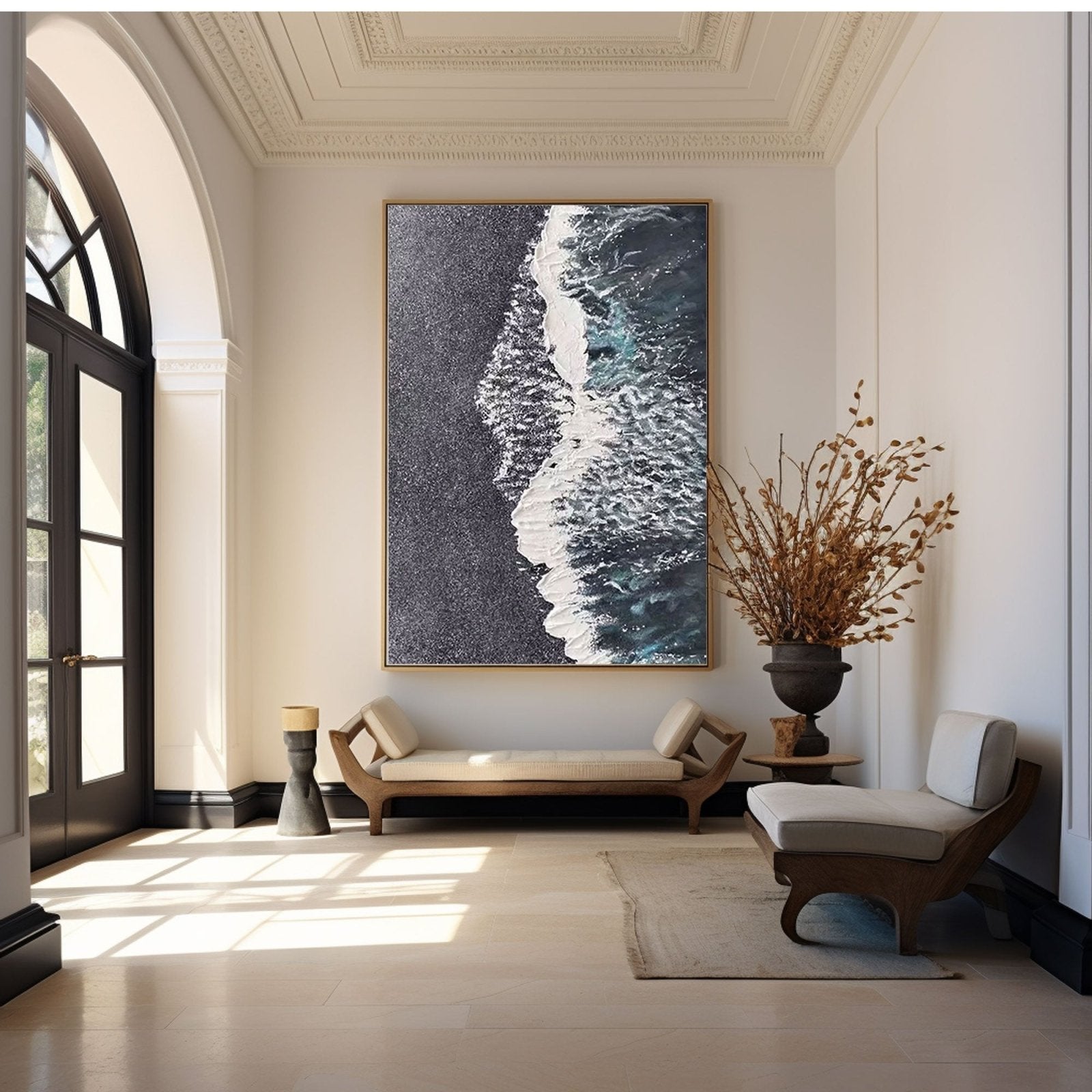 Textured Ocean Wave Abstract Wall Art # TC 159