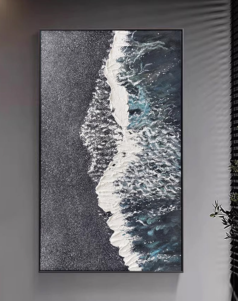 Textured Ocean Wave Abstract Wall Art # TC 159