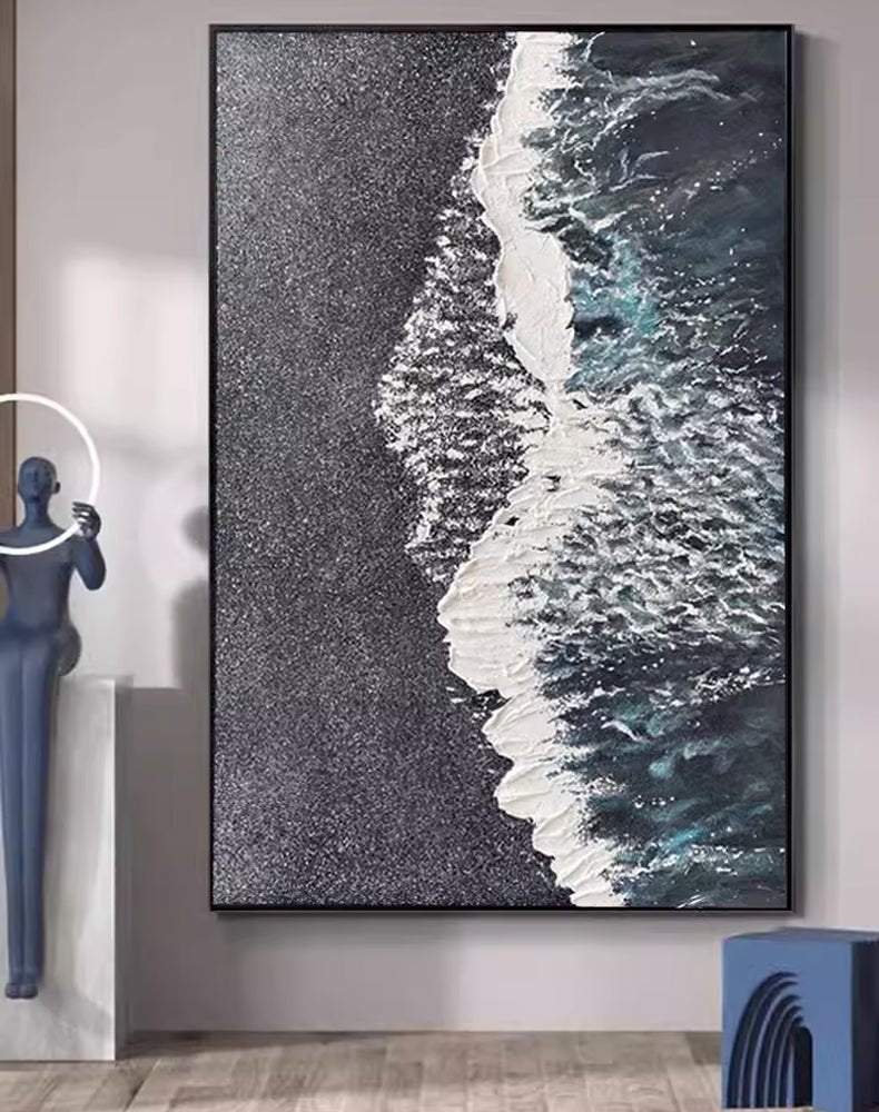 Textured Ocean Wave Abstract Wall Art # TC 159