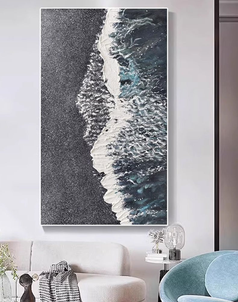  Original Textured Wave Painting for Walls