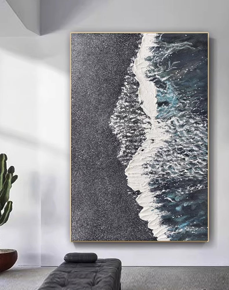 Textured Ocean Wave Abstract Wall Art # TC 159