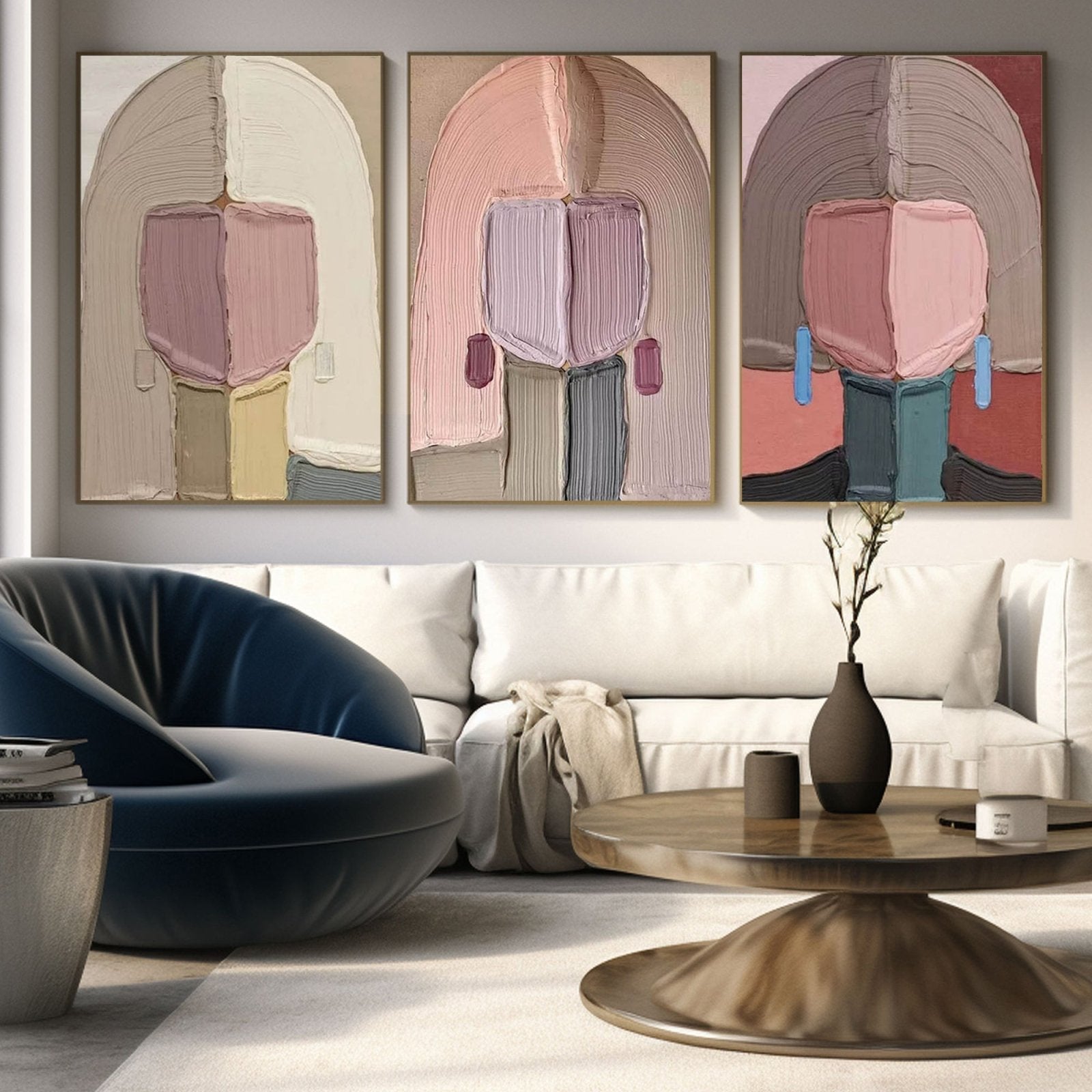 Shop Unique Sets of 3 Hand-Painted Paintings | Savy Canvas