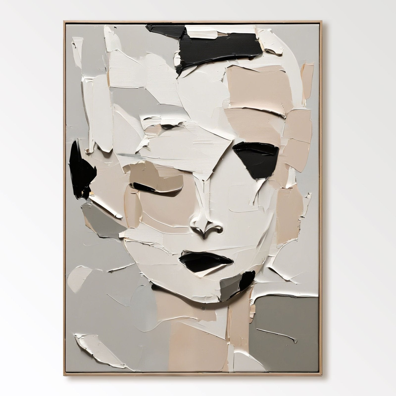 Textured Abstract Portrait | Palette Knife Face Art #AA 472