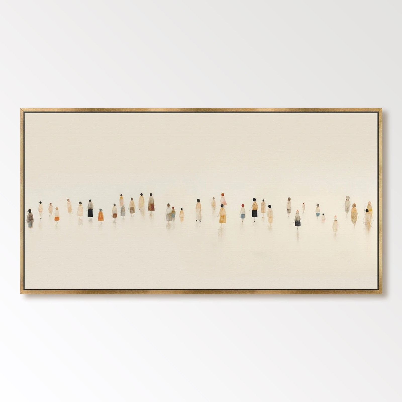 Minimalist Abstract People Canvas | Panoramic Wall Art #AA 443