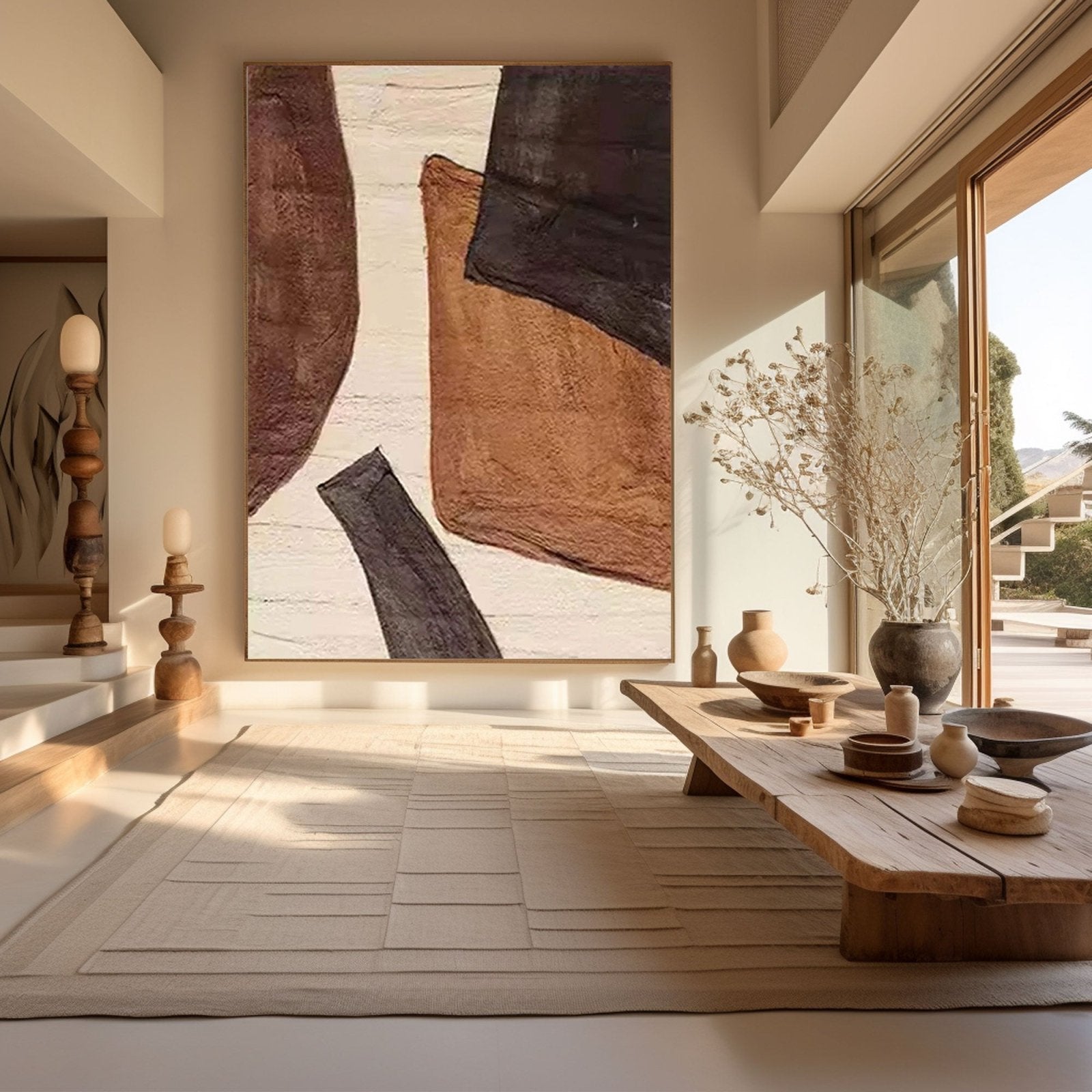 Modern Abstract Painting - Brown Tones #TC 163