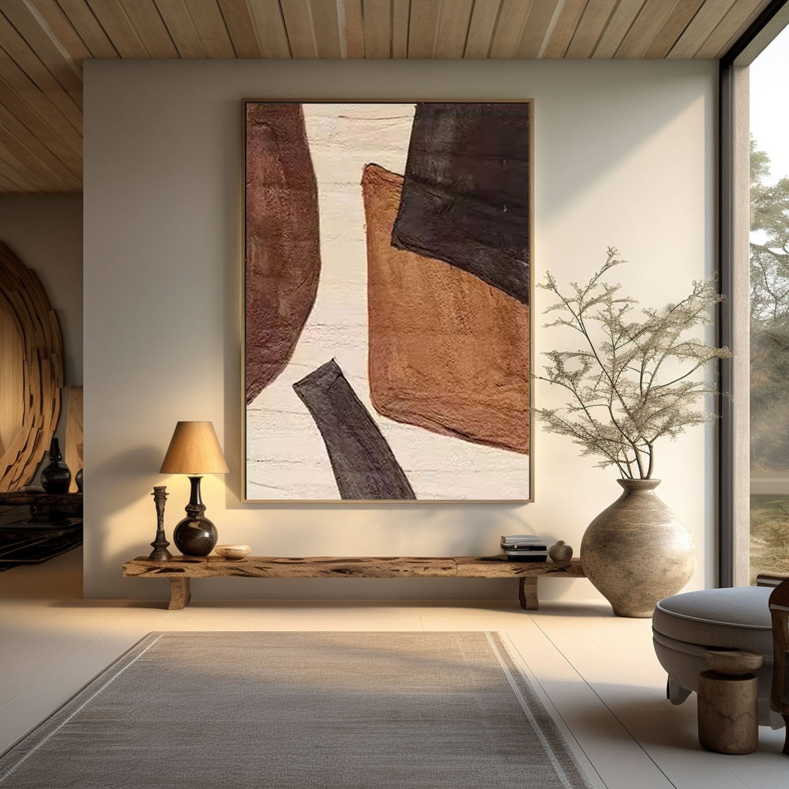 Modern Abstract Painting - Brown Tones #TC 163