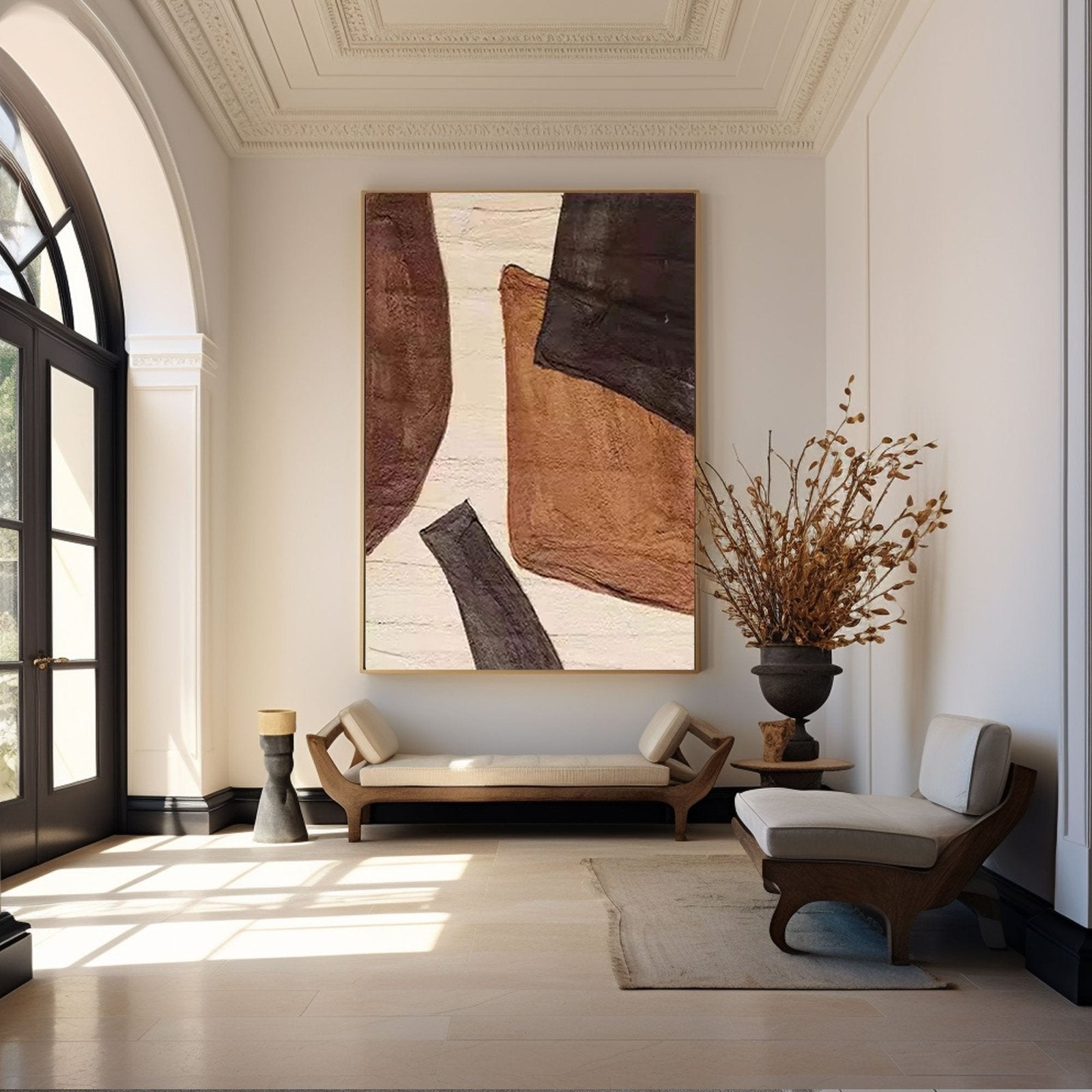 Modern Abstract Painting - Brown Tones #TC 163