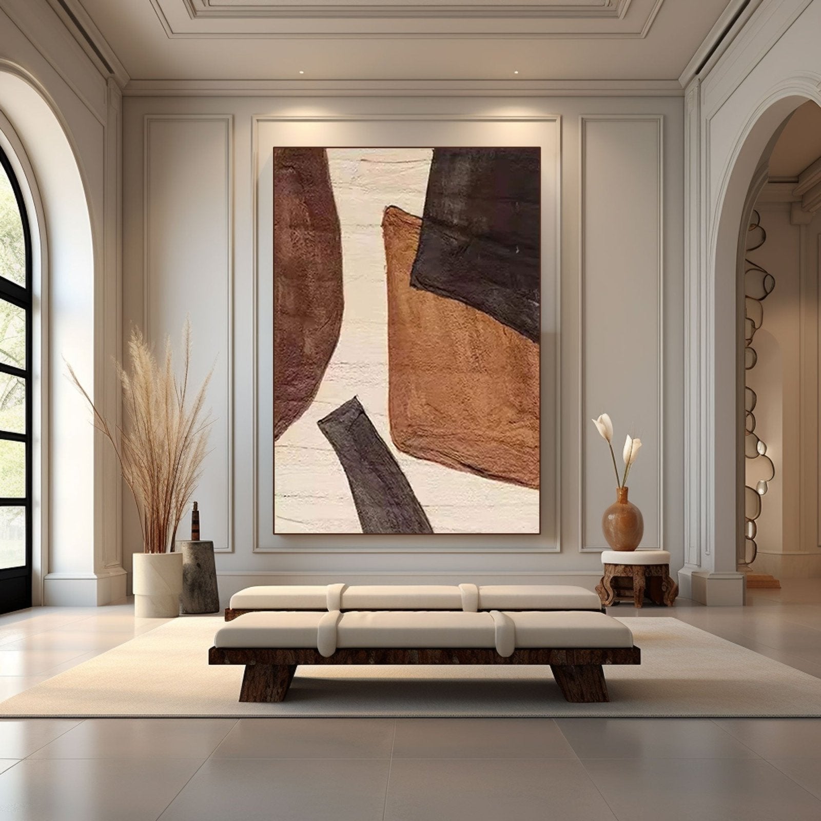 Modern Abstract Painting - Brown Tones #TC 163