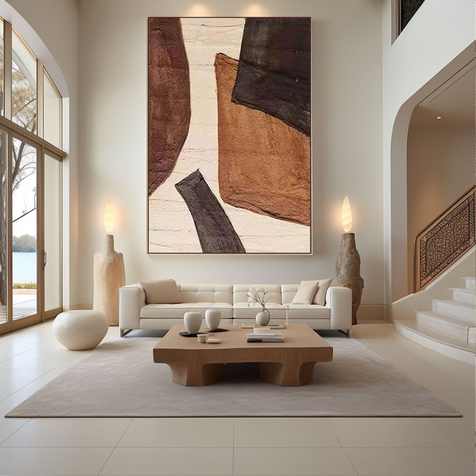 Modern Abstract Painting - Brown Tones #TC 163