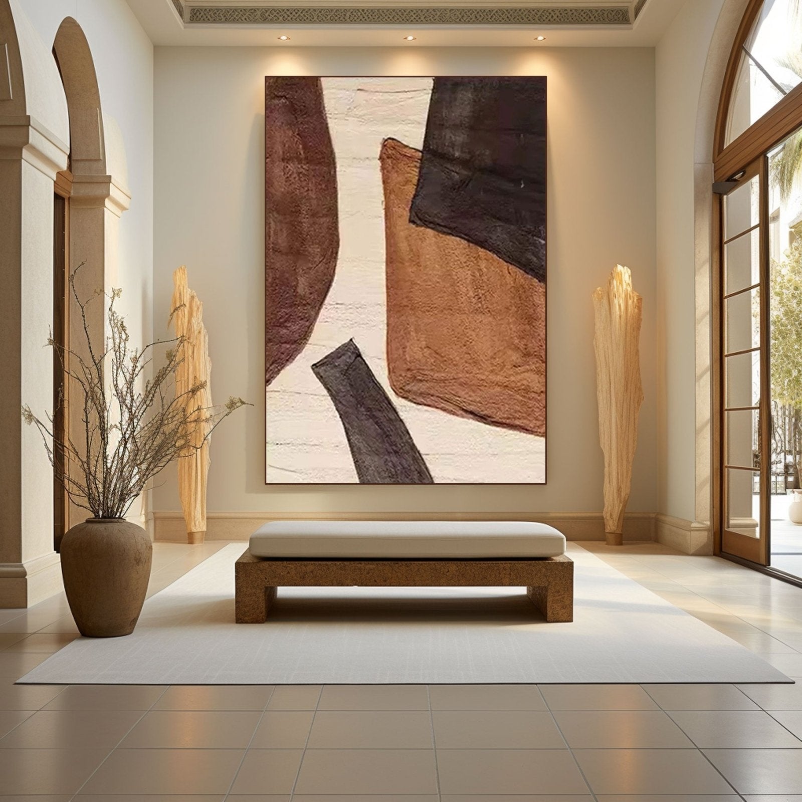 Warm Color Abstract Painting - Bedroom