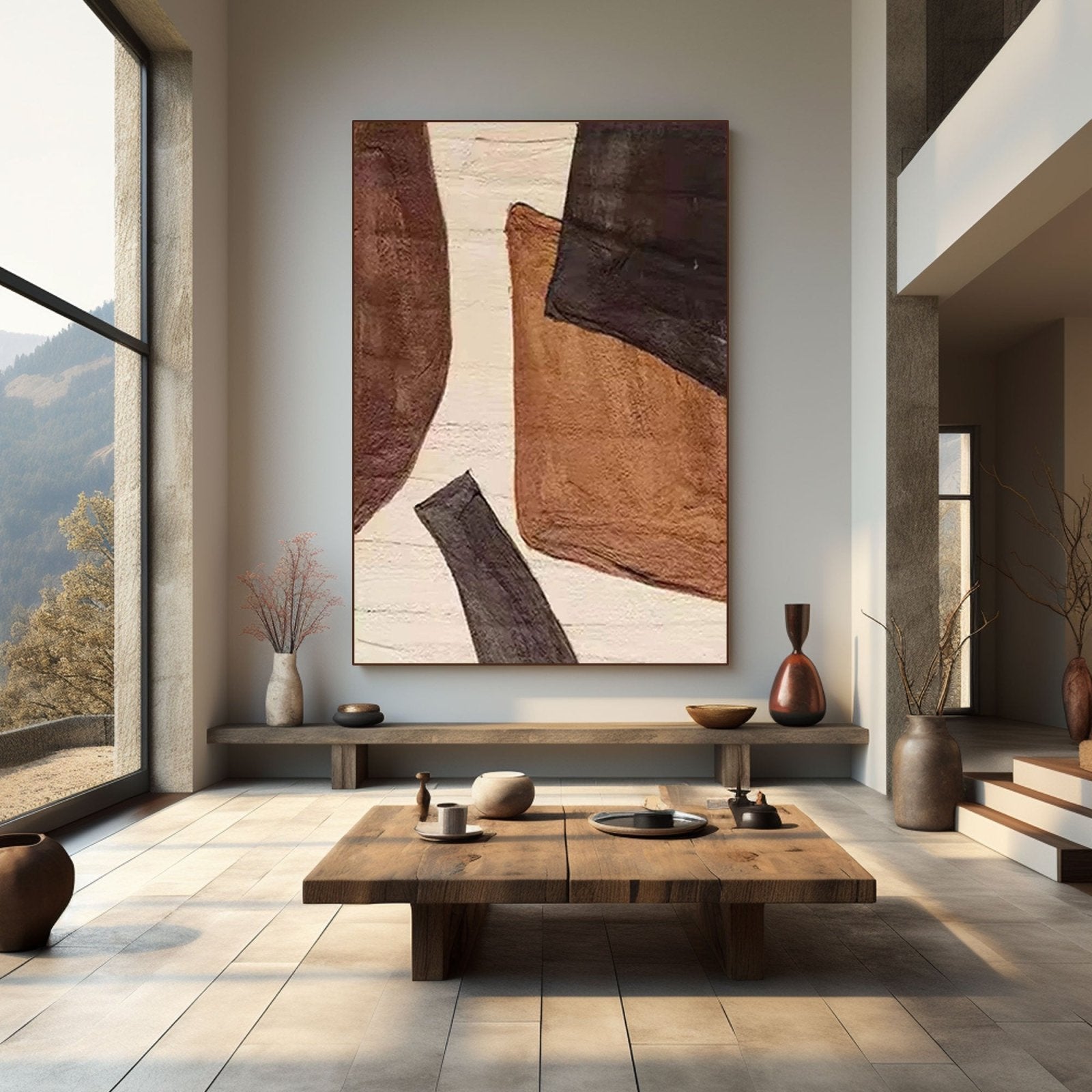 Modern Abstract Painting - Brown Tones #TC 163
