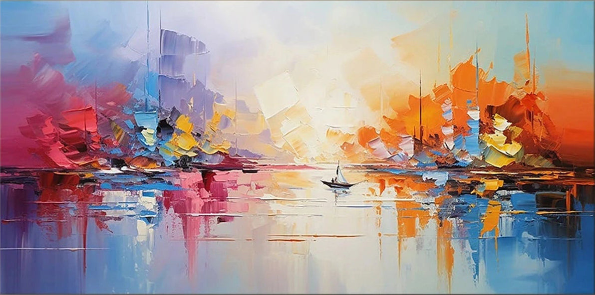 Original Colorful City Art | Modern Landscape Paint