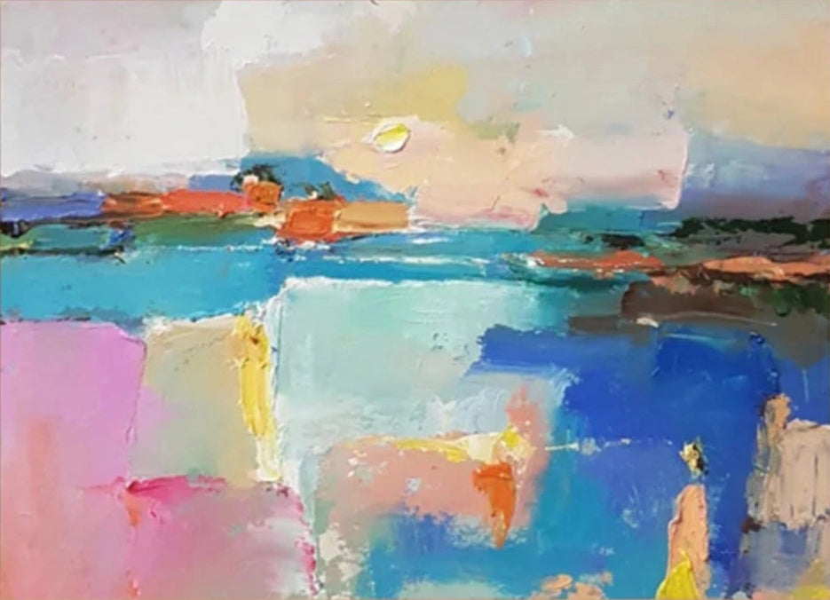Contemporary Abstract | Textured Colorful Landscape