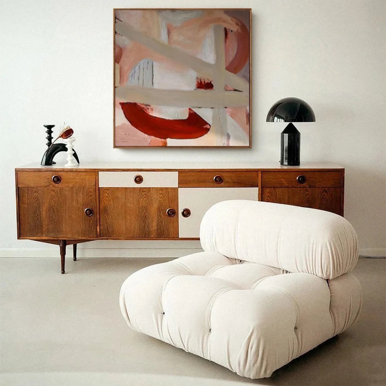Abstract Pink & Red Art | Modern Abstract Painting #TB 113