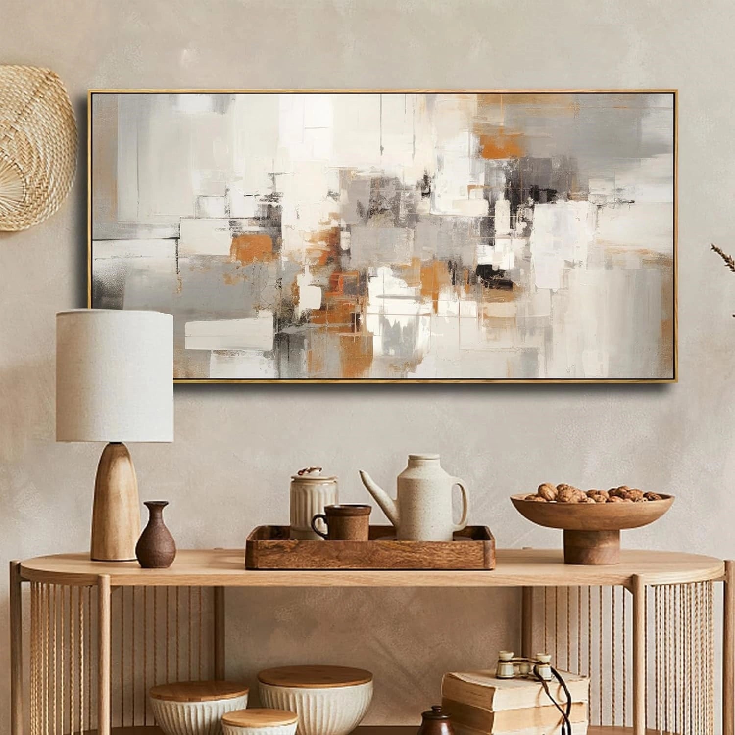 Original Abstract Painting | Earthy Tones & Grey #TB 116