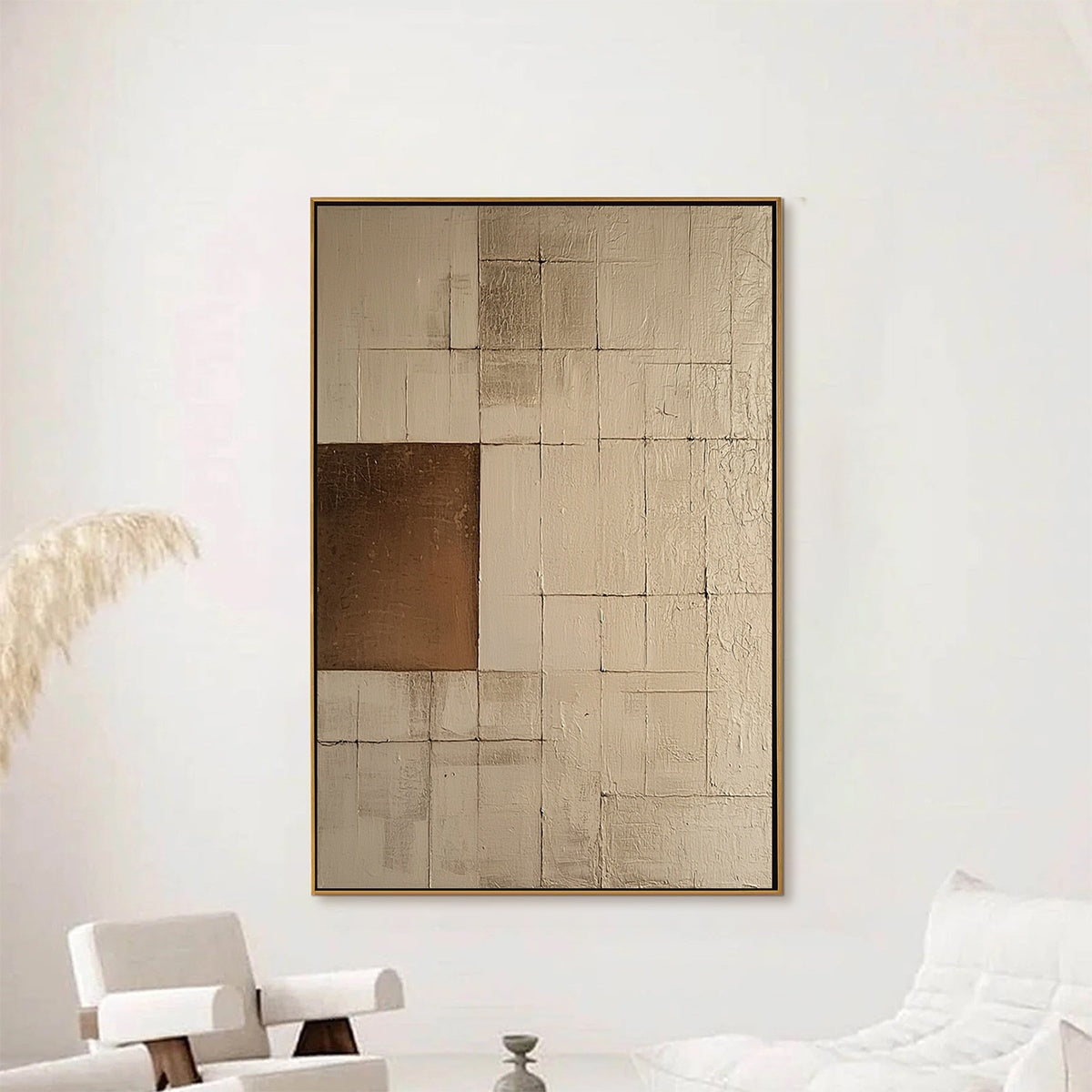 Wabi-Sabi Textured Painting | Japandi Style Abstract Art #AA 295