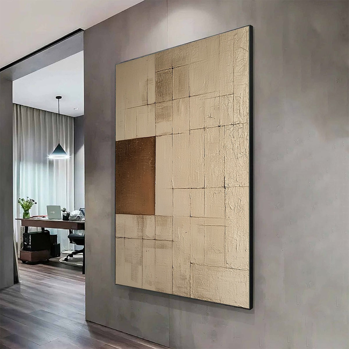 Wabi-Sabi Textured Painting | Japandi Style Abstract Art #AA 295