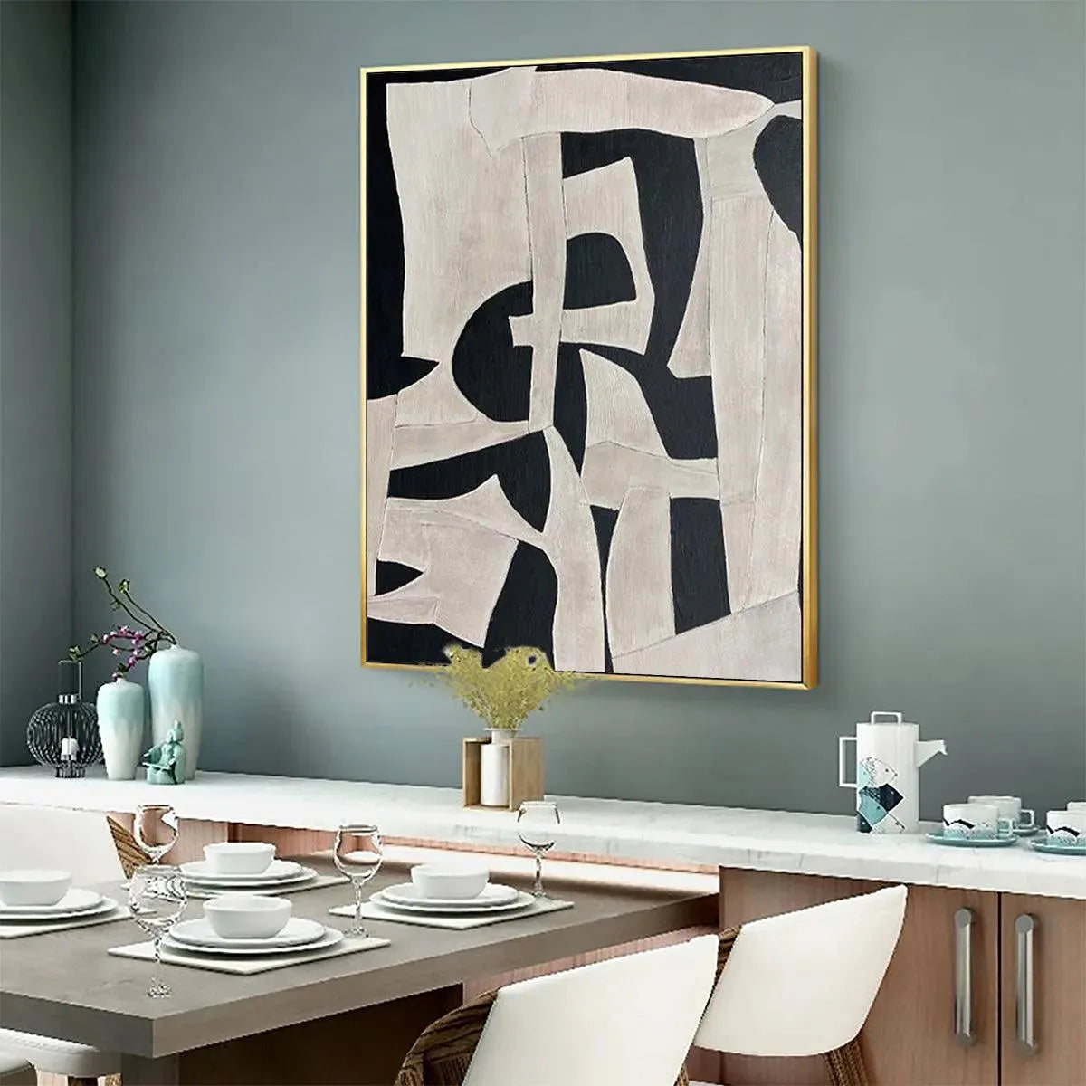 Wabi-Sabi Black & White Art | Japandi Style Decor #AA 297