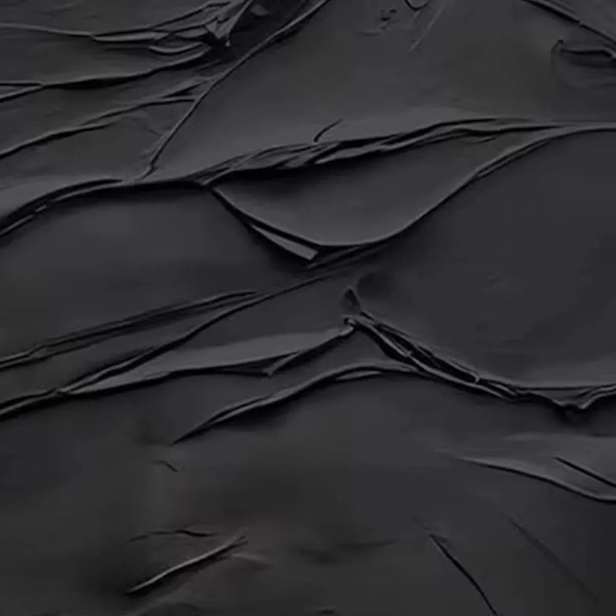 Minimalist All Black Wall Art | Modern 3D Textured Canvas #AA 458