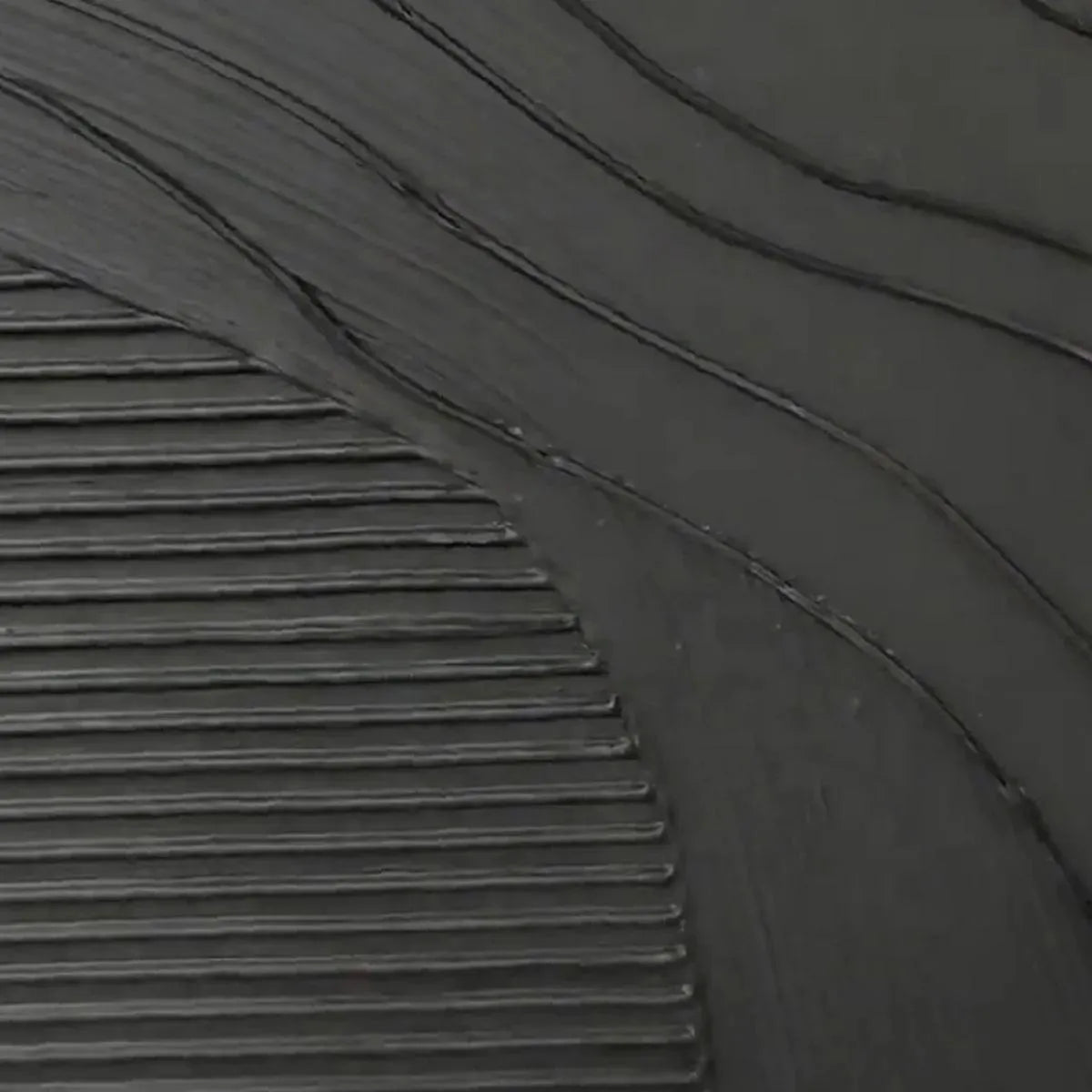 Minimalist Black 3D Texture Wall Art | Modern Monochrome Canvas #AA 428