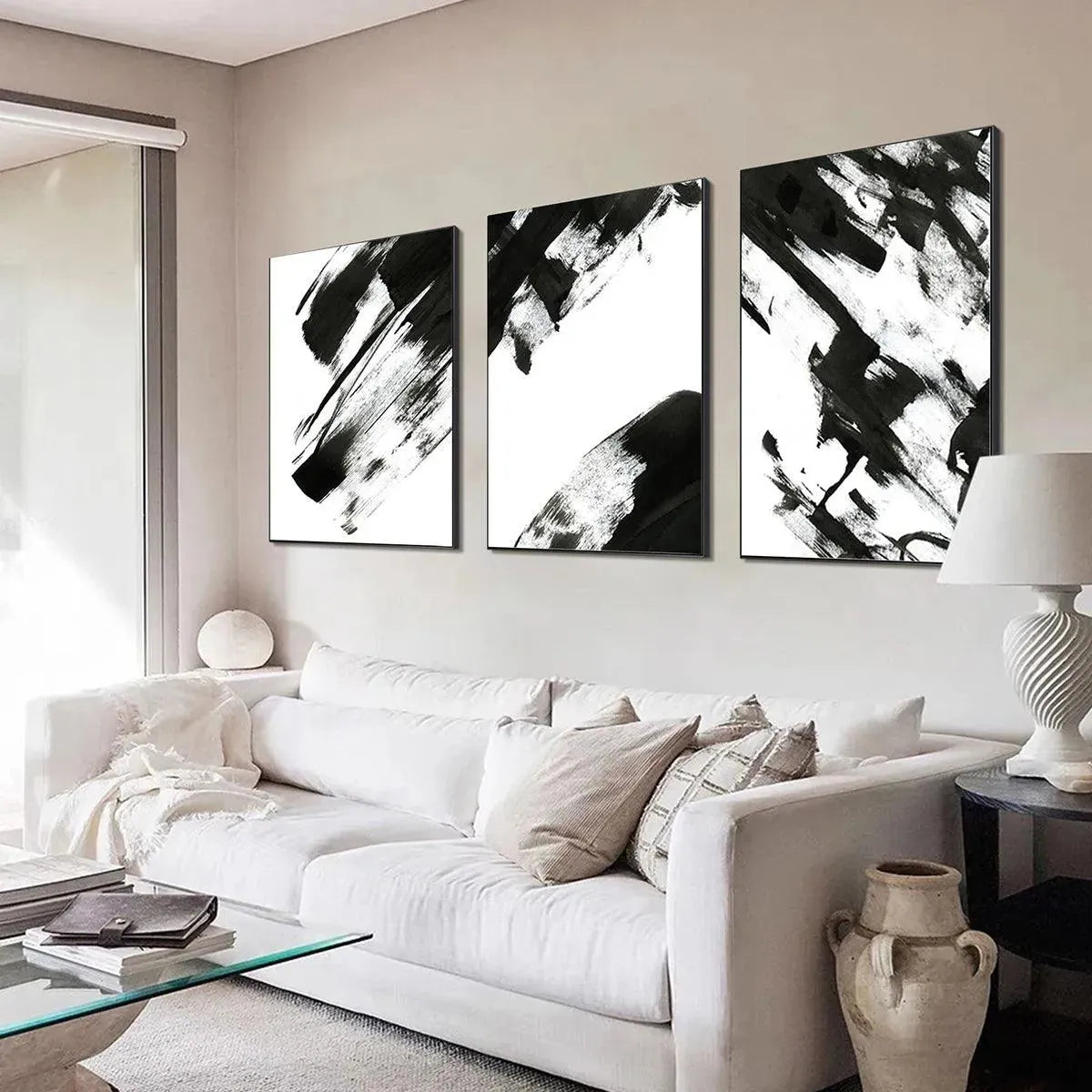 Modern Calligraphy Abstract Art | Set of 3 Paintings #AA 190