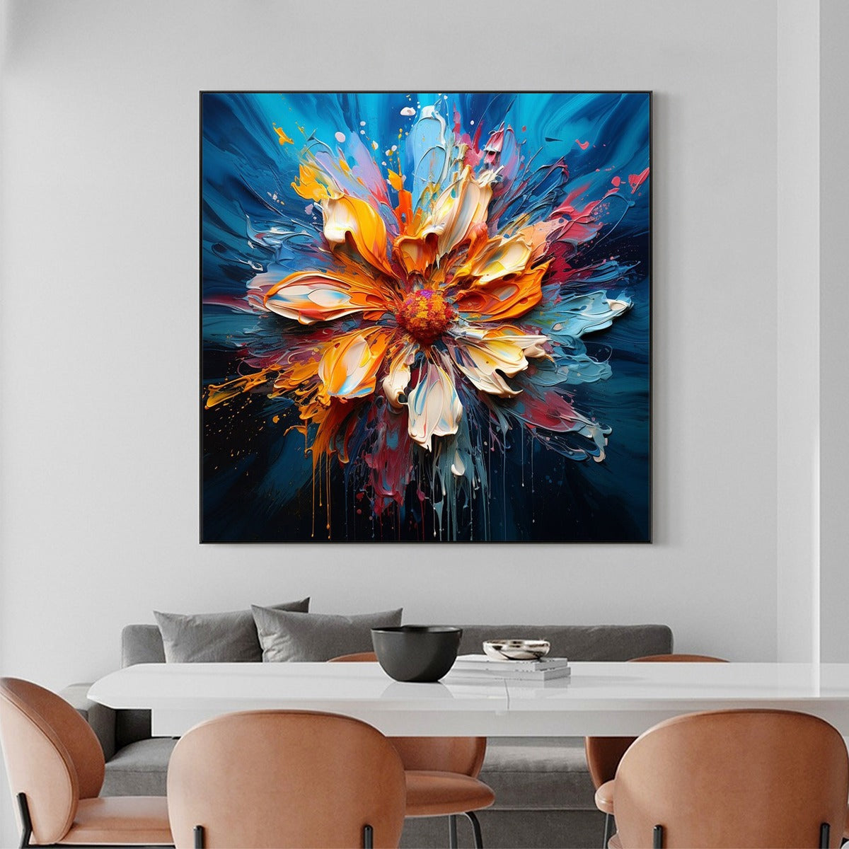Explosion of Color Abstract Art | Vibrant Floral Painting
