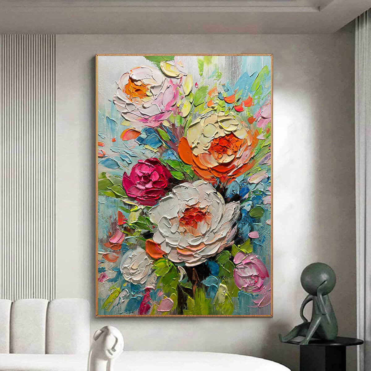 Modern Impressionist Floral Art | Large Colorful Painting