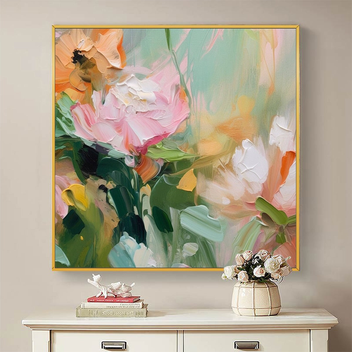 Dreamy Abstract Flower Garden | Pastel Palette Knife Art