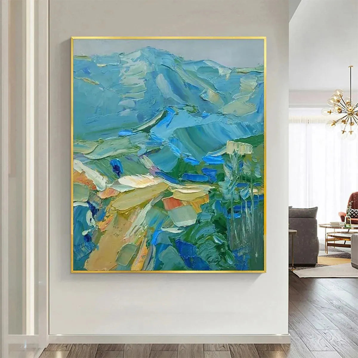 Textured Impasto Mountain Painting | Abstract Landscape Wall Art #TC 250