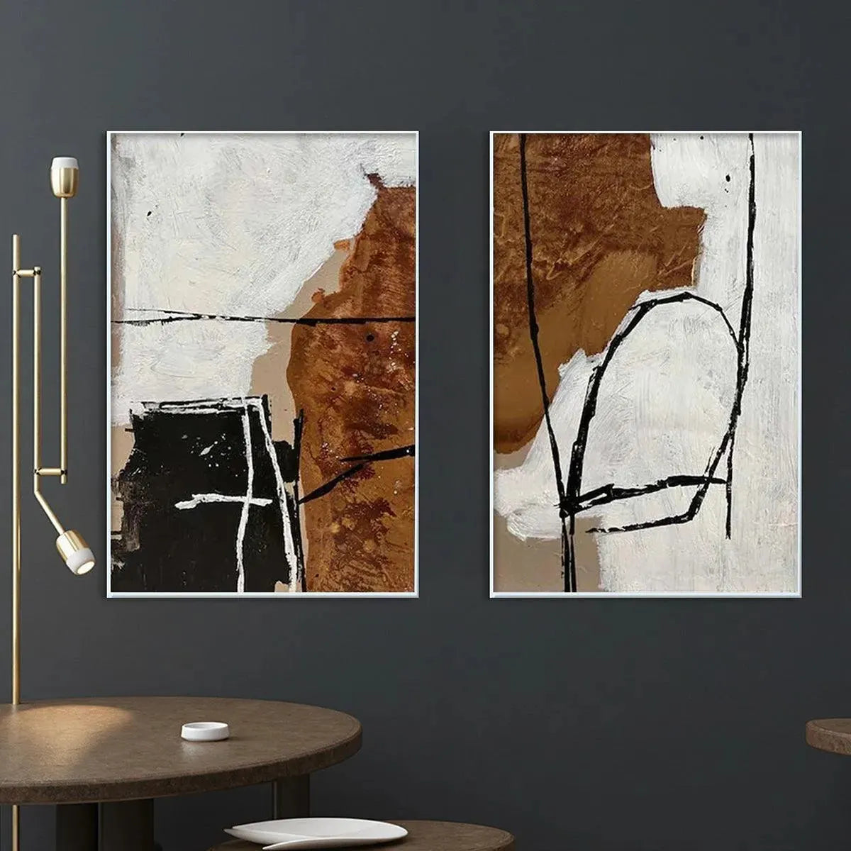 Abstract Art Set of 2 | Japandi & Wabi-Sabi Decor