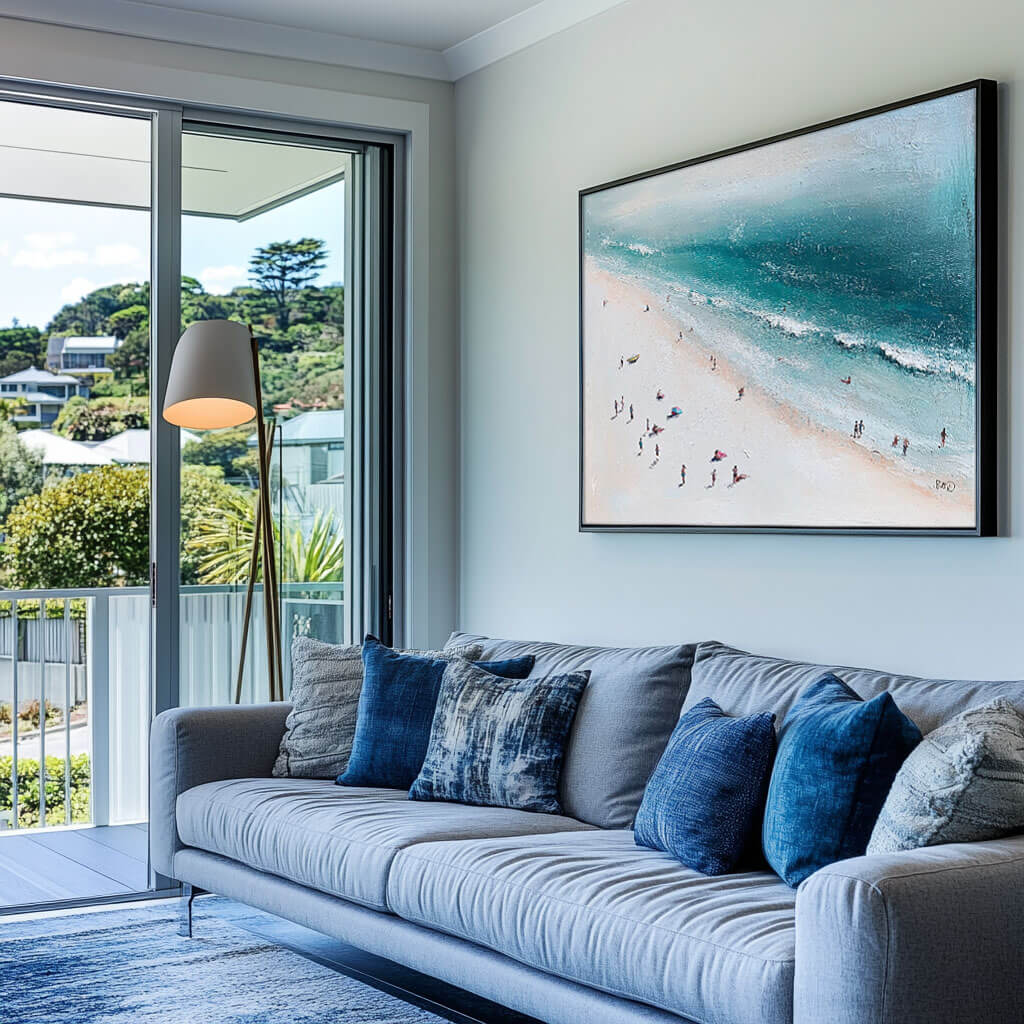 Textured Seascape Painting | Palette Knife Ocean Art #AA 260