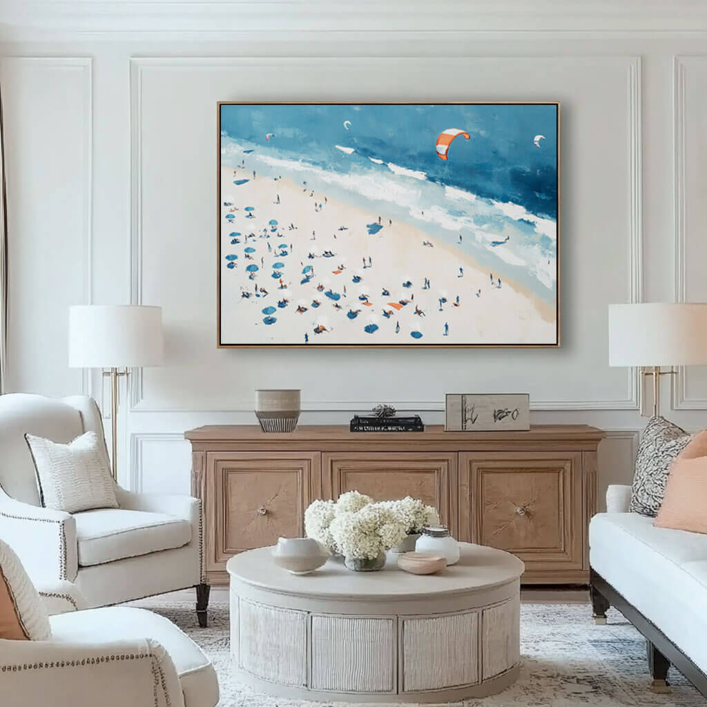Vibrant Summer Beach Scene | Coastal Escape Wall Art #AA 263