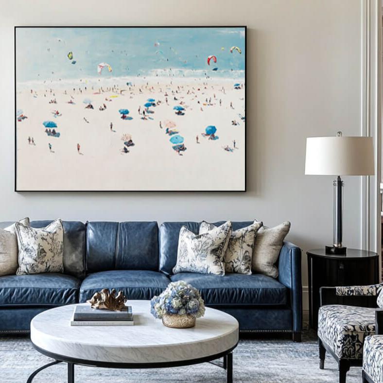  Coastal Chic Living Room Decor | Hamptons Style Beach Art