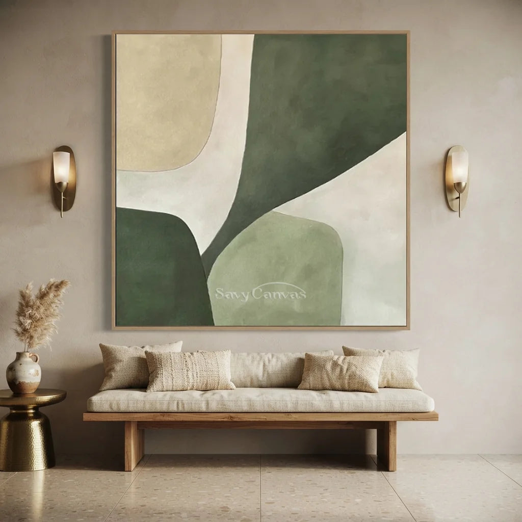 Beige-&-Green-Abstract-Wall-Art-for-Minimalist-entryway-10.webp