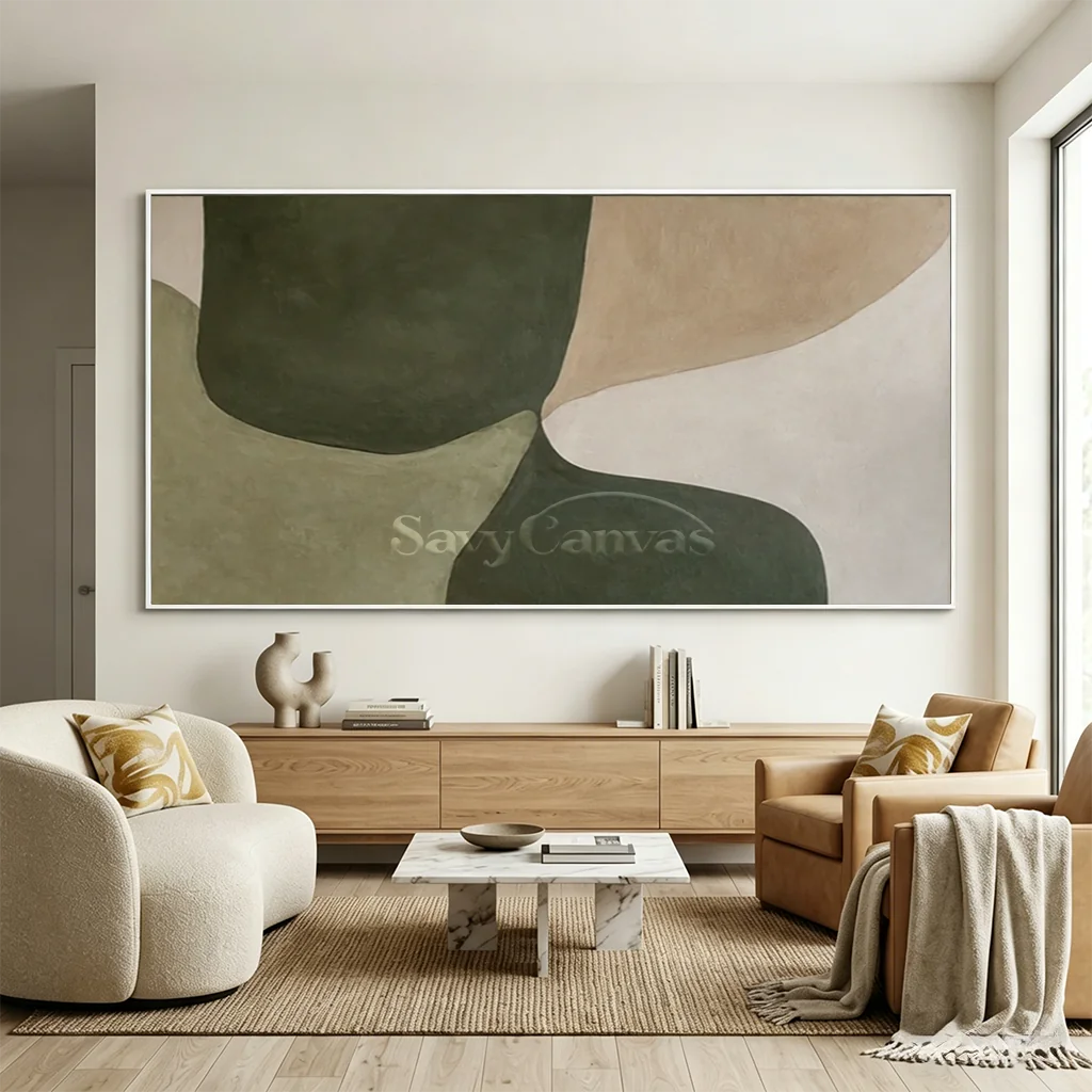 Beige-&-Green-Abstract-Wall-Art-for-boho-room-04.webp