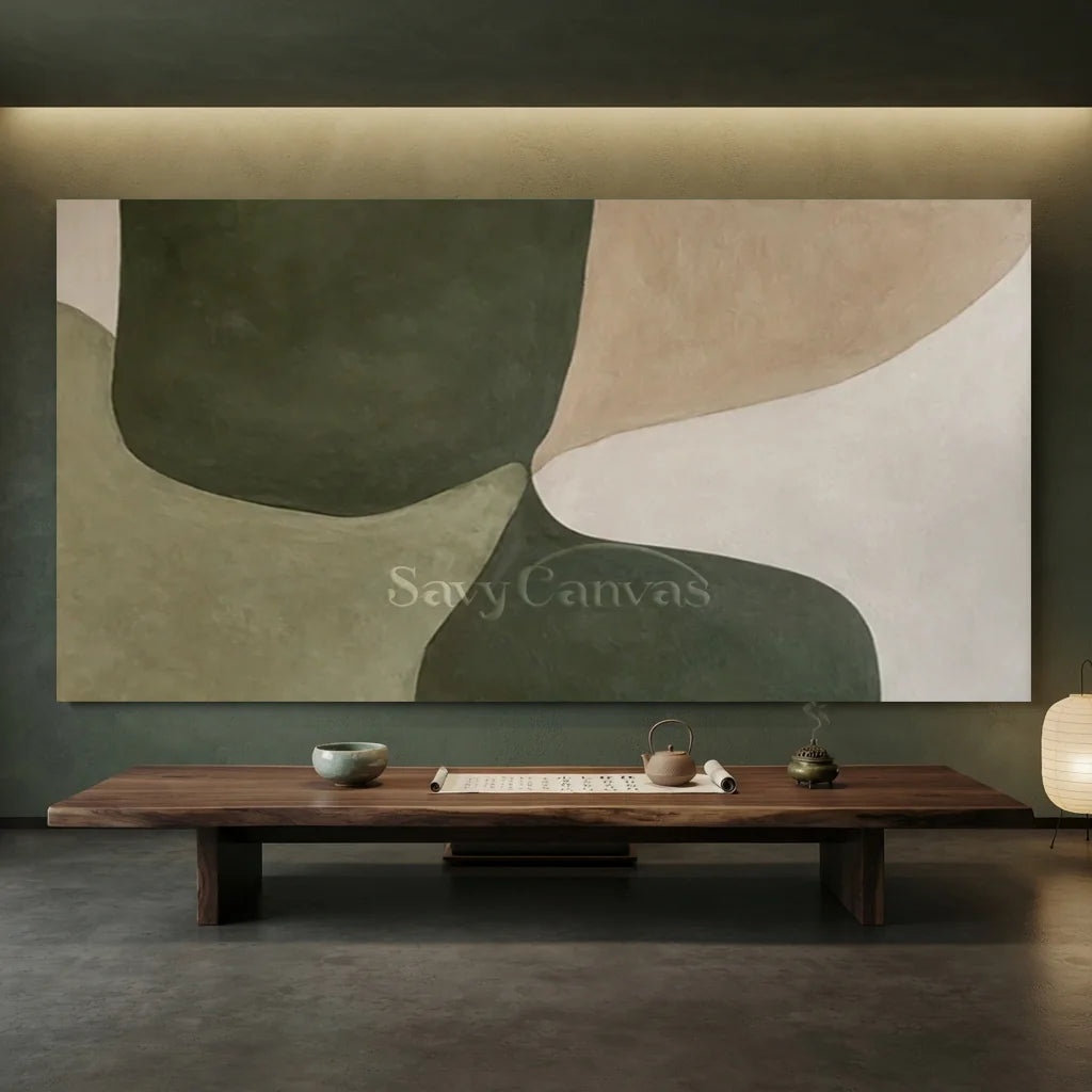 Beige-&-Green-Abstract-Wall-Art-for-zen-style-tea-room-06.webp