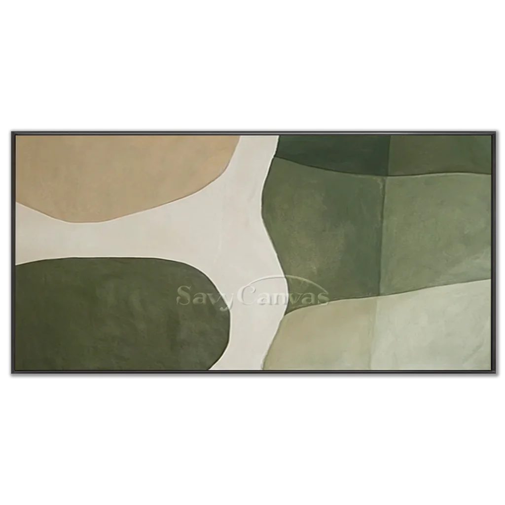 Beige-&-Green-Abstract-Wall-Art2-black-frame-03.webp