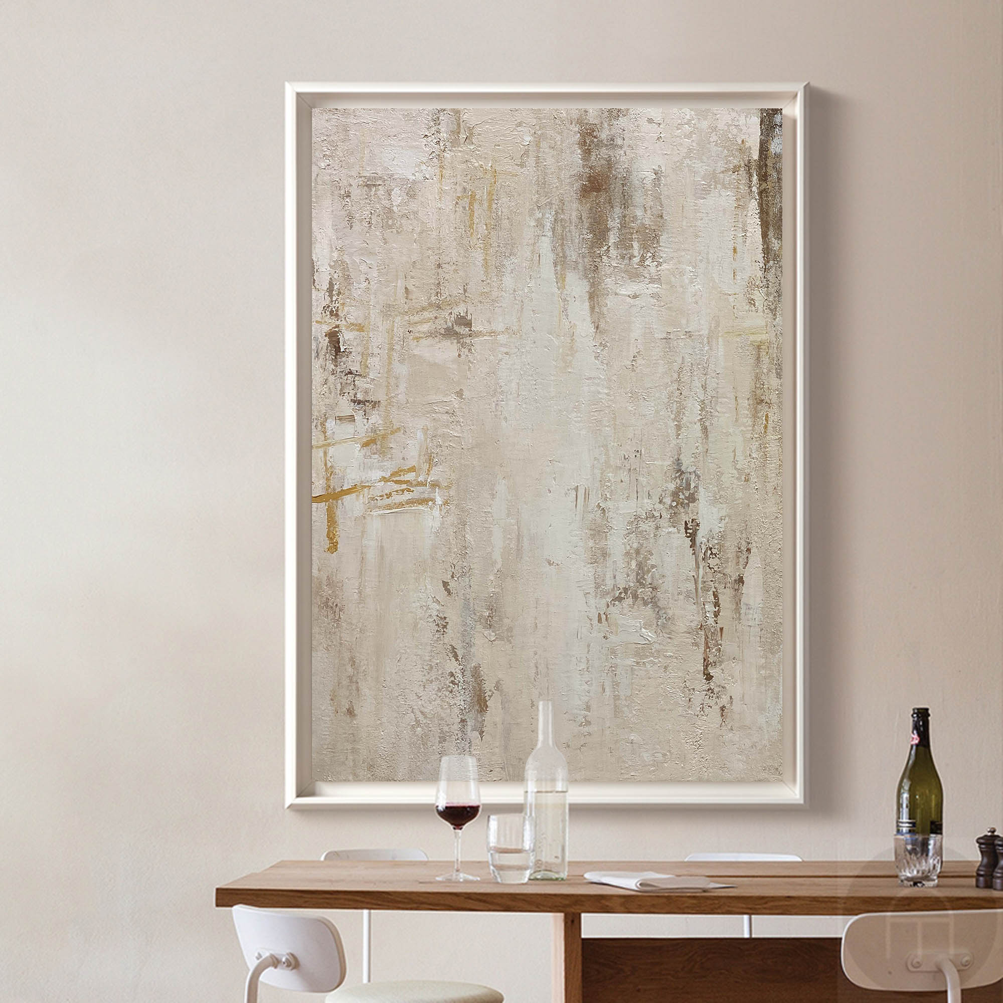Modern Minimalist Painting | Framed Textured Wall Art