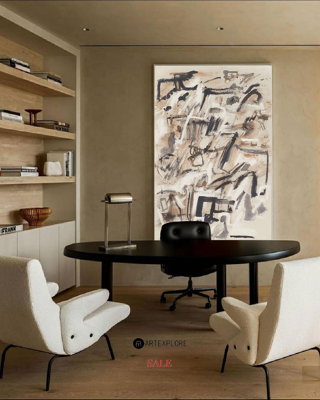 Abstract Expressionist Canvas Art | Modern Graffiti Style Decor #AA 313