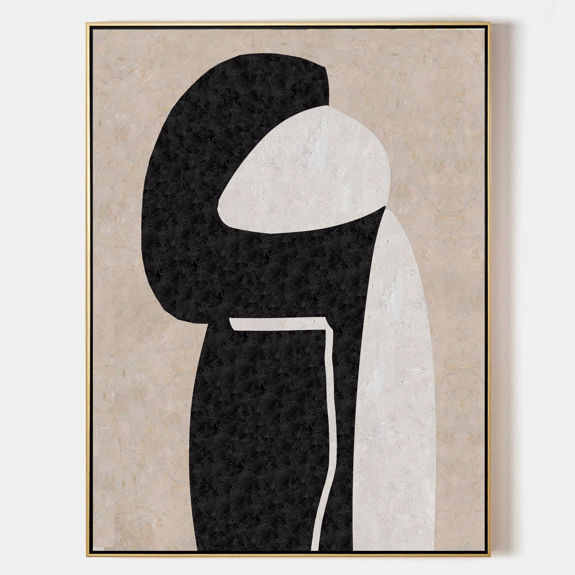 Large Japandi Style Wall Art | Wabi-sabi Abstract Canvas #AA 312