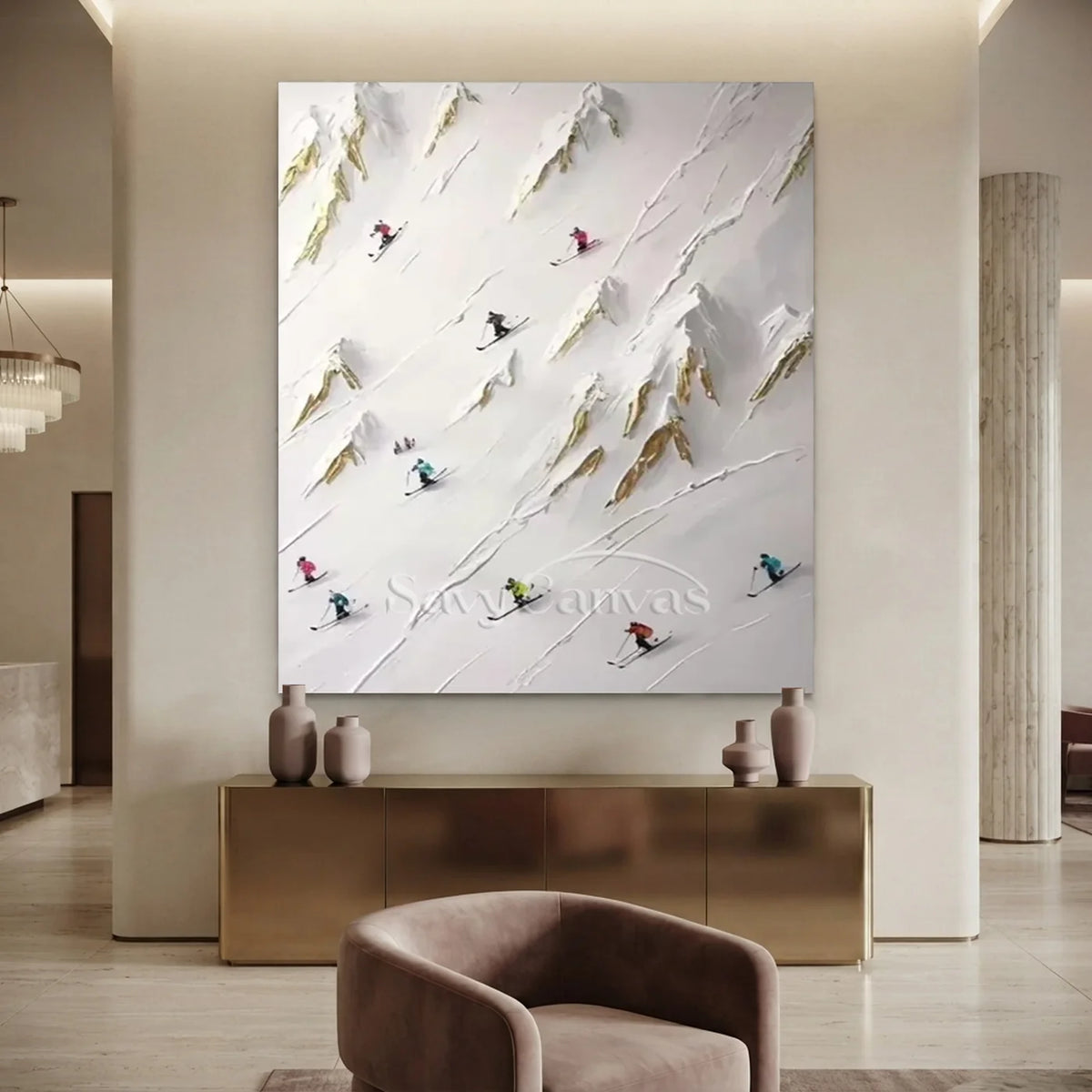 Beige_Skiing_Sports_Art_Textured_Painting_Canvas-for-hotel-06.webp