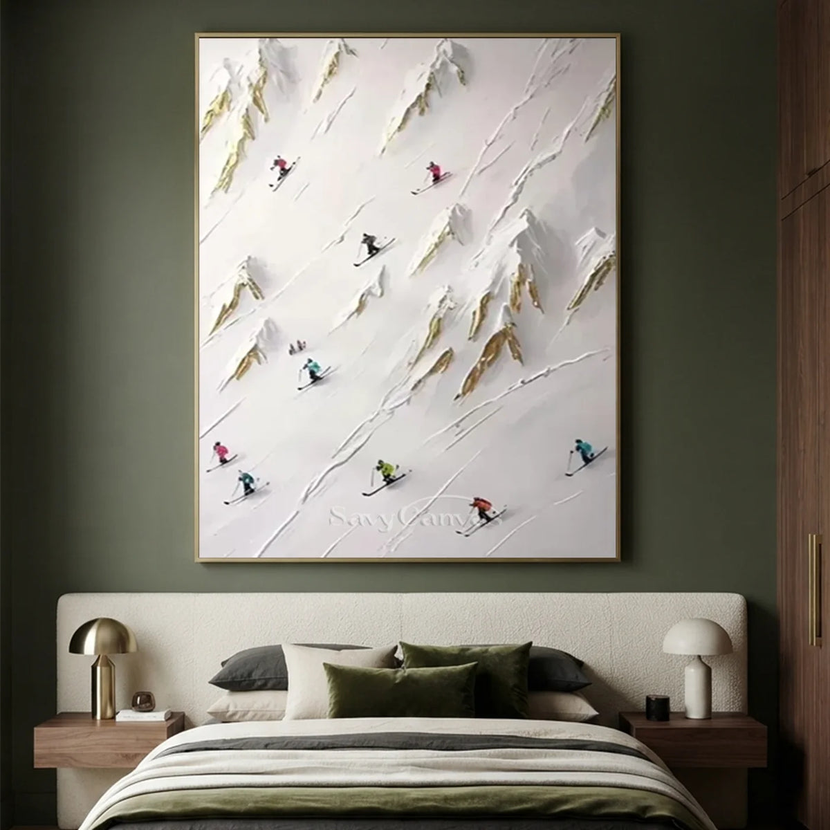 Beige_Skiing_Sports_Art_Textured_Painting_Canvas-for-luxurious-bedroom-04.webp