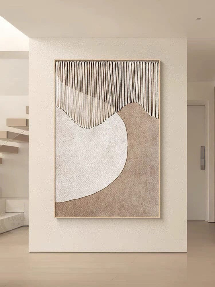 Modern Boho Abstract Painting | Minimalist Textured Wall Art Decor #ZZ 118