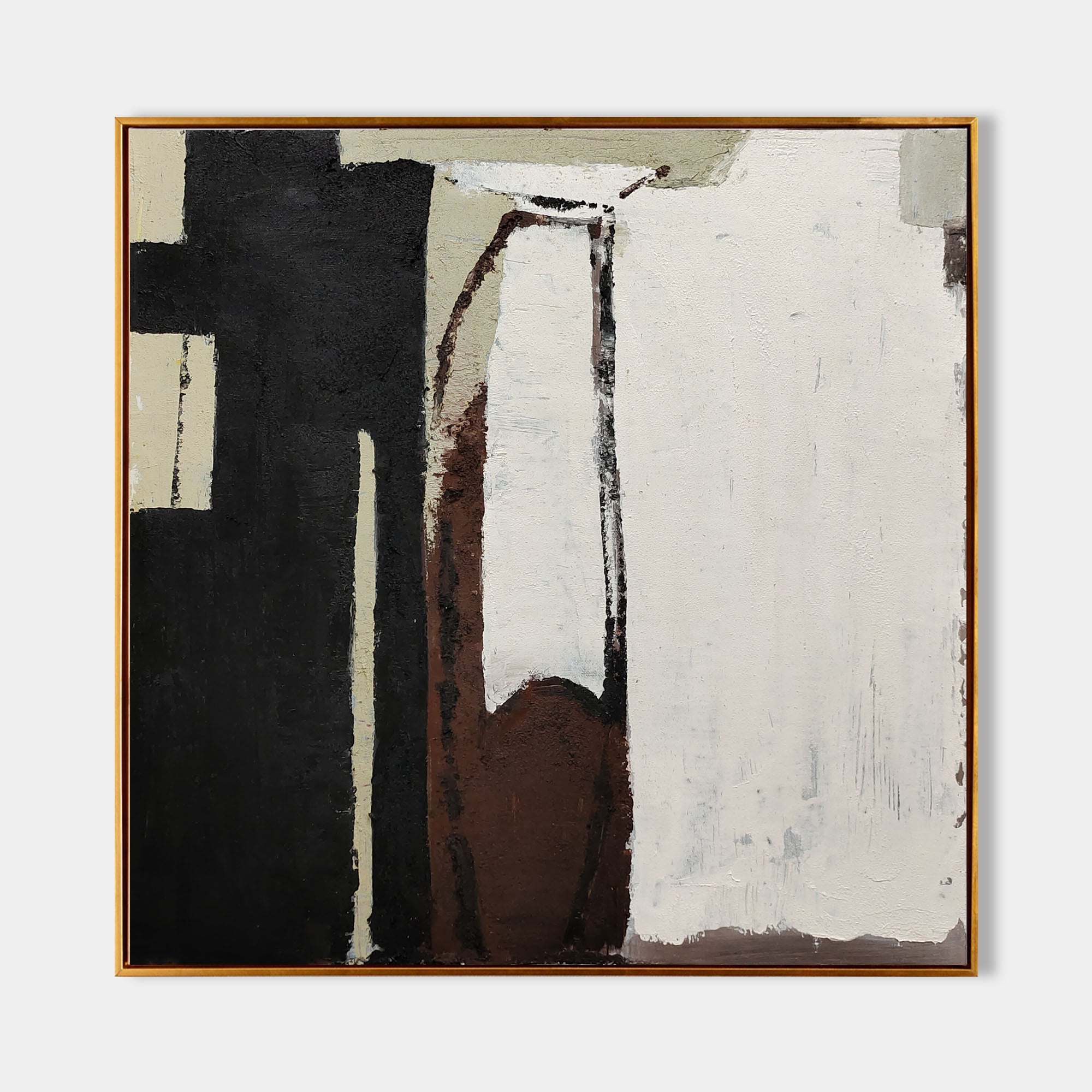 Hand-Painted Textured Abstract | Earth Tone Canvas Art #AA 281